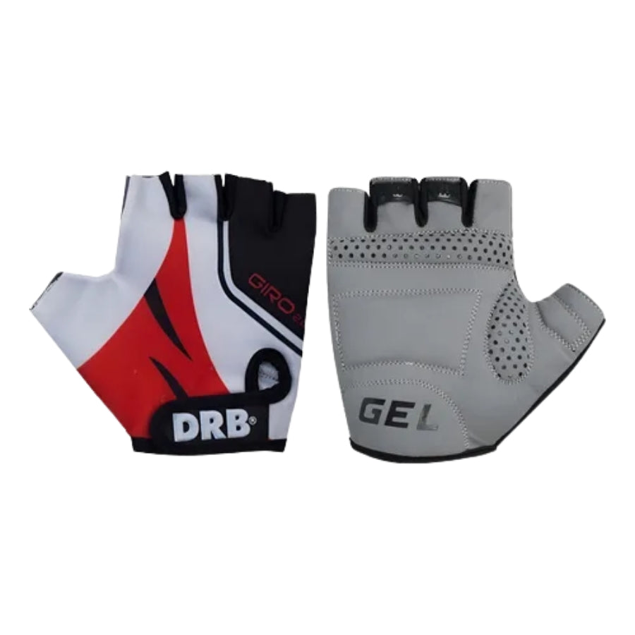 GUANTE CICLISMO DRB GIRO 2.0 INFANTIL BLANCO ROJO