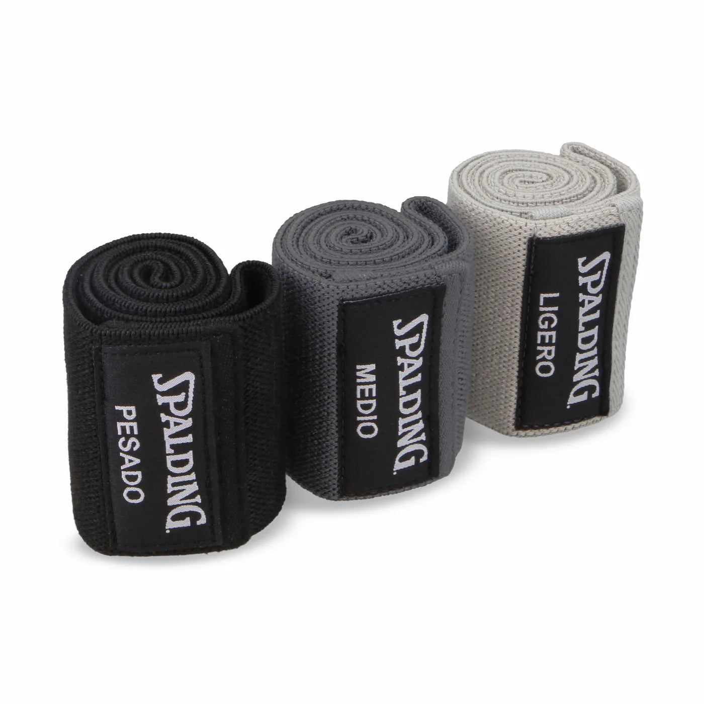 SET 3 BANDAS DE RESISTENCIA TELA CERRADAS SPALDING NEGRO
