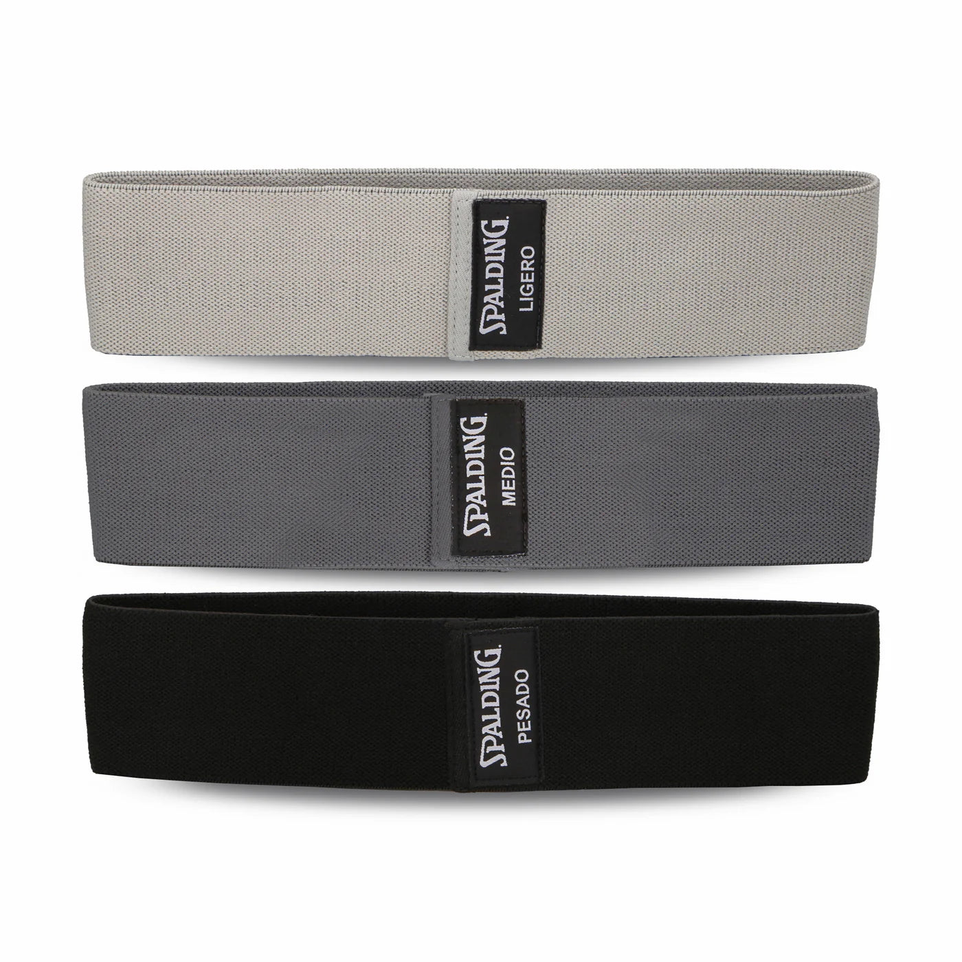 SET 3 BANDAS DE RESISTENCIA TELA CERRADAS SPALDING NEGRO